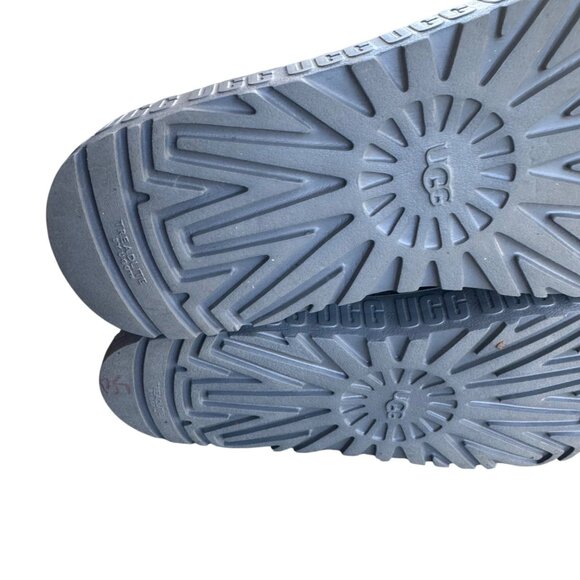 UGG Womens Fluff Yeah Slide Sandals Size 9 Sheepskin & Wool Gray - Picture 11 of 12